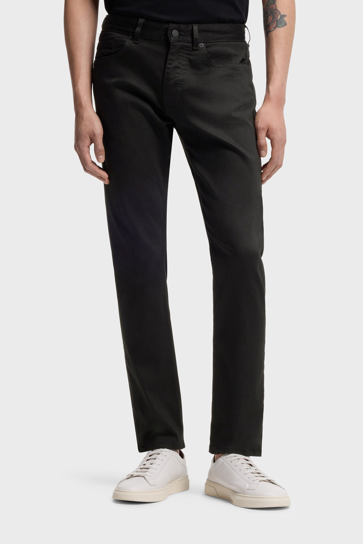 Boss Solmaya Dayanıklı Slim Fit Dar Paça Erkek Kot Pantolon 50553954 001 SİYAH