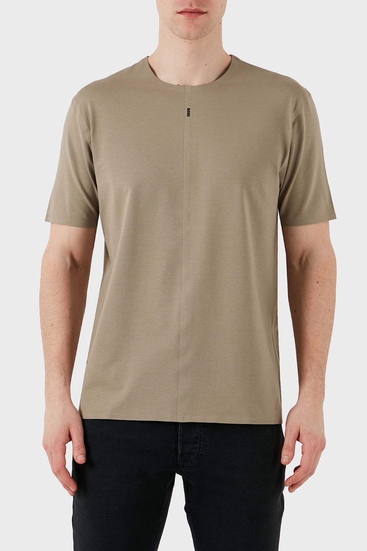 Boss Streç Pamuklu Regular Fit Bisiklet Yaka Erkek T Shirt 50533301 334 HAKİ