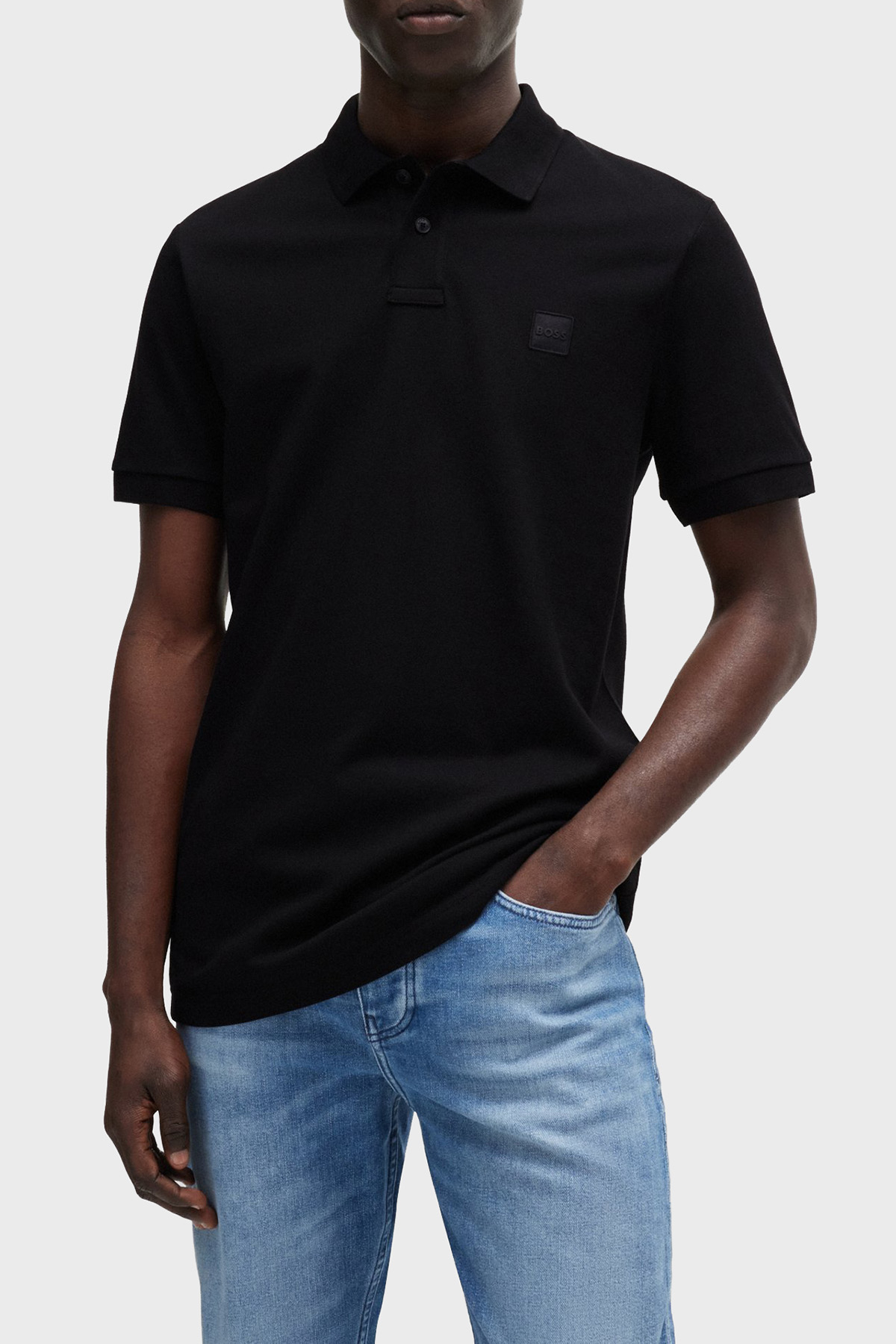 Boss Streç Pamuklu Slim Fit Düğmeli Erkek Polo Yaka T Shirt 50507803 001 SİYAH