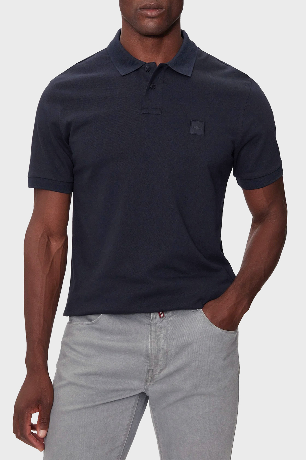 Boss Streç Pamuklu Slim Fit Düğmeli Erkek Polo Yaka T Shirt 50507803 404 LACİVERT