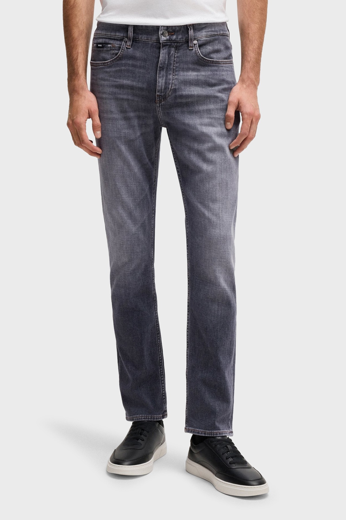 Boss Streç Pamuklu Slim Fit Düz Paça Jeans Erkek Kot Pantolon 50532606 021 ANTRASİT