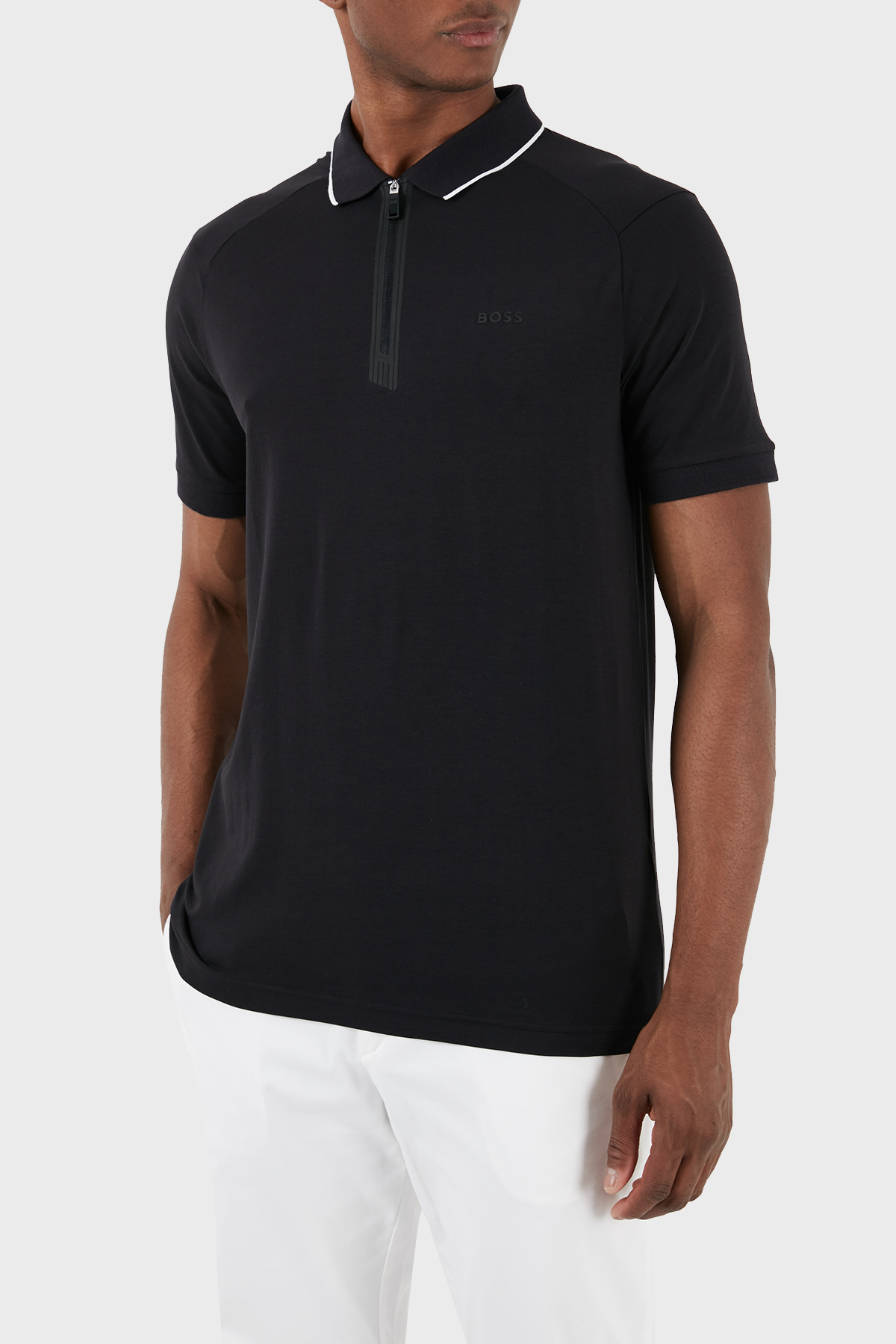 Boss Streç Pamuklu Slim Fit Erkek Polo Yaka T Shirt 50505800 001 SİYAH