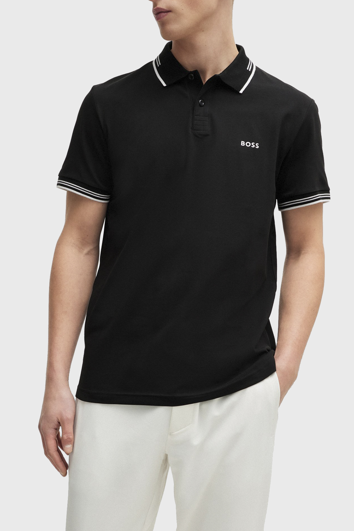 Boss Streç Pamuklu Slim Fit Erkek Polo Yaka T Shirt 50506193 001 SİYAH