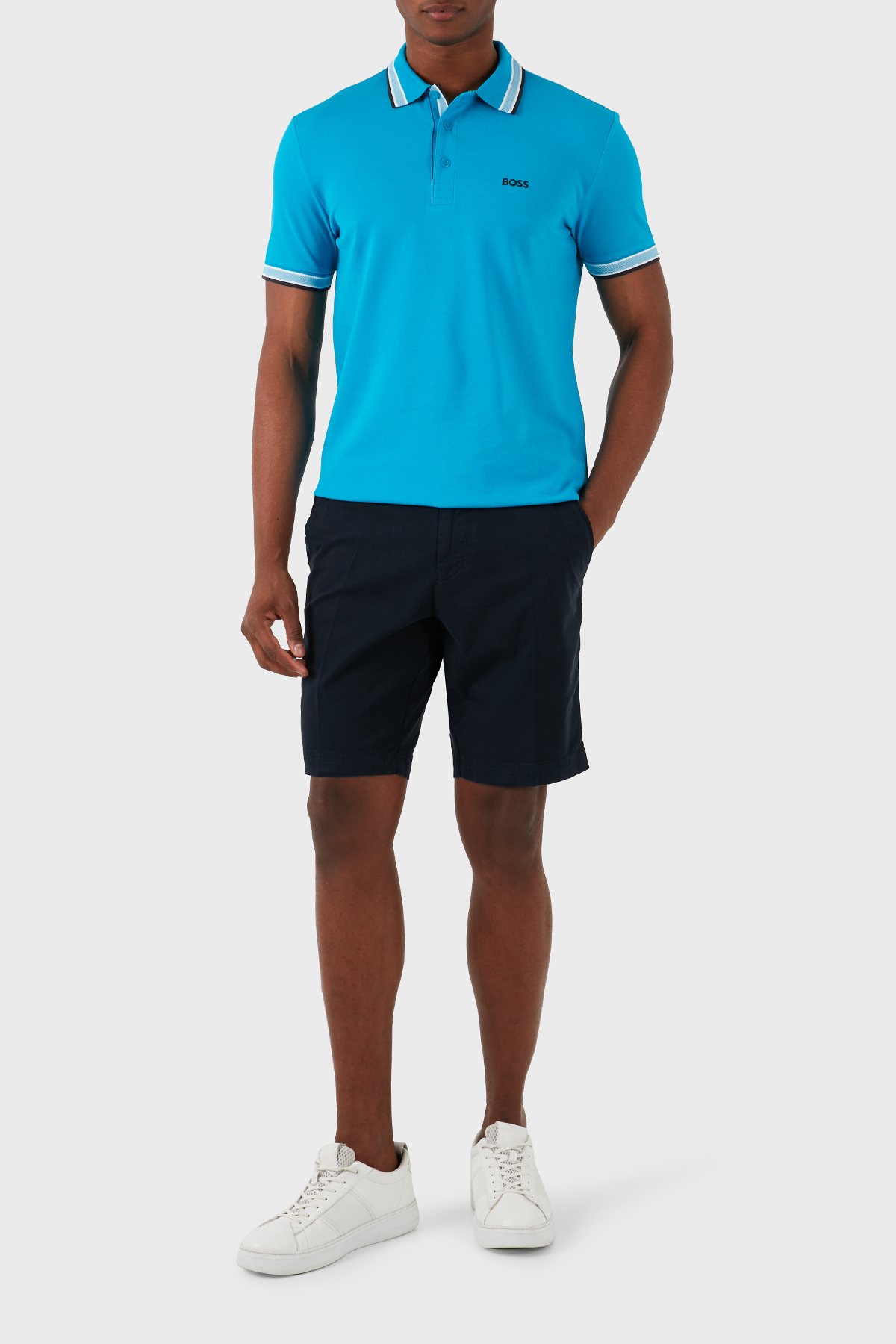 Boss Streç Pamuklu Slim Fit Gabardin Erkek Short 50512524 404 LACİVERT
