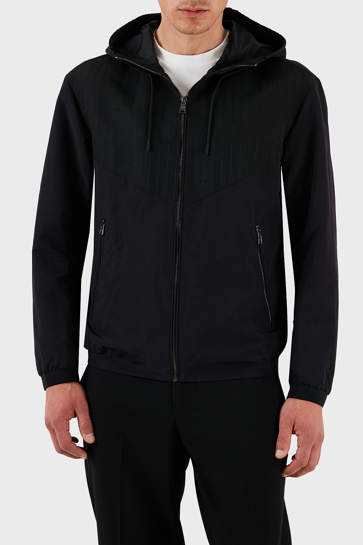 Boss Su itici Regular Fit Kapüşonlu Erkek Ceket 50532433 001 SİYAH