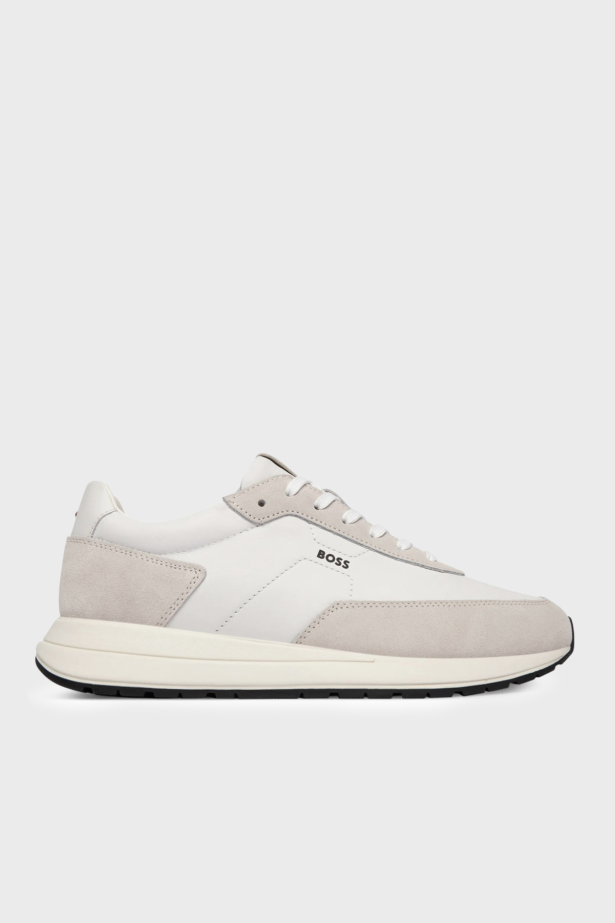 Boss Süet Detaylı Logolu Sneaker Erkek Ayakkabı 50557837 100 BEYAZ