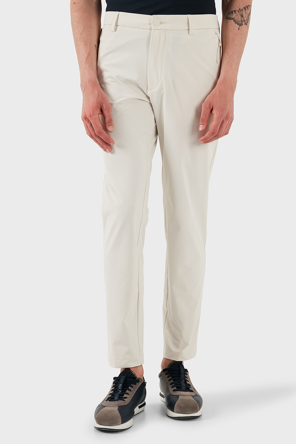 Boss Tapered Fit Normal Bel Daralan Paça Erkek Pantolon 50538087 131 EKRU
