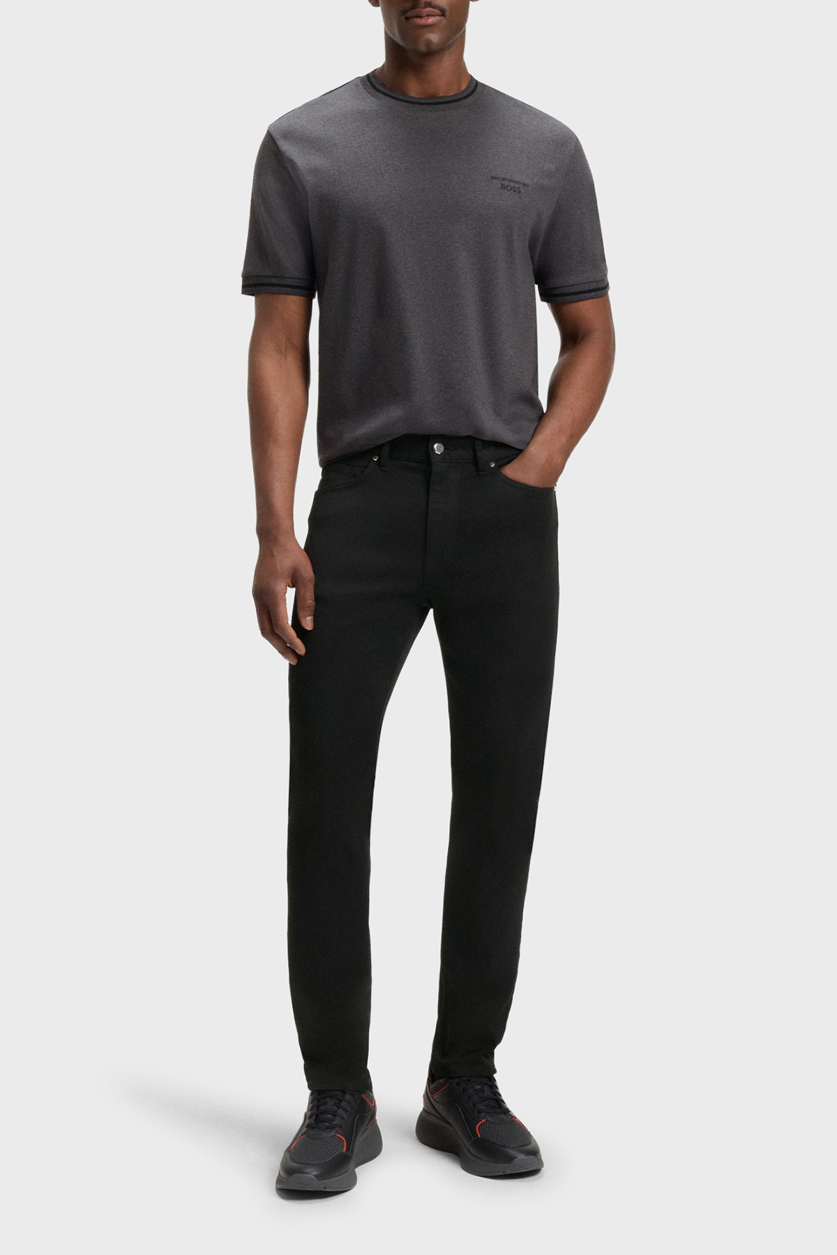 Boss Tapered Fit Normal Bel Daralan Paça Jeans Erkek Kot Pantolon 50550924 003 SİYAH