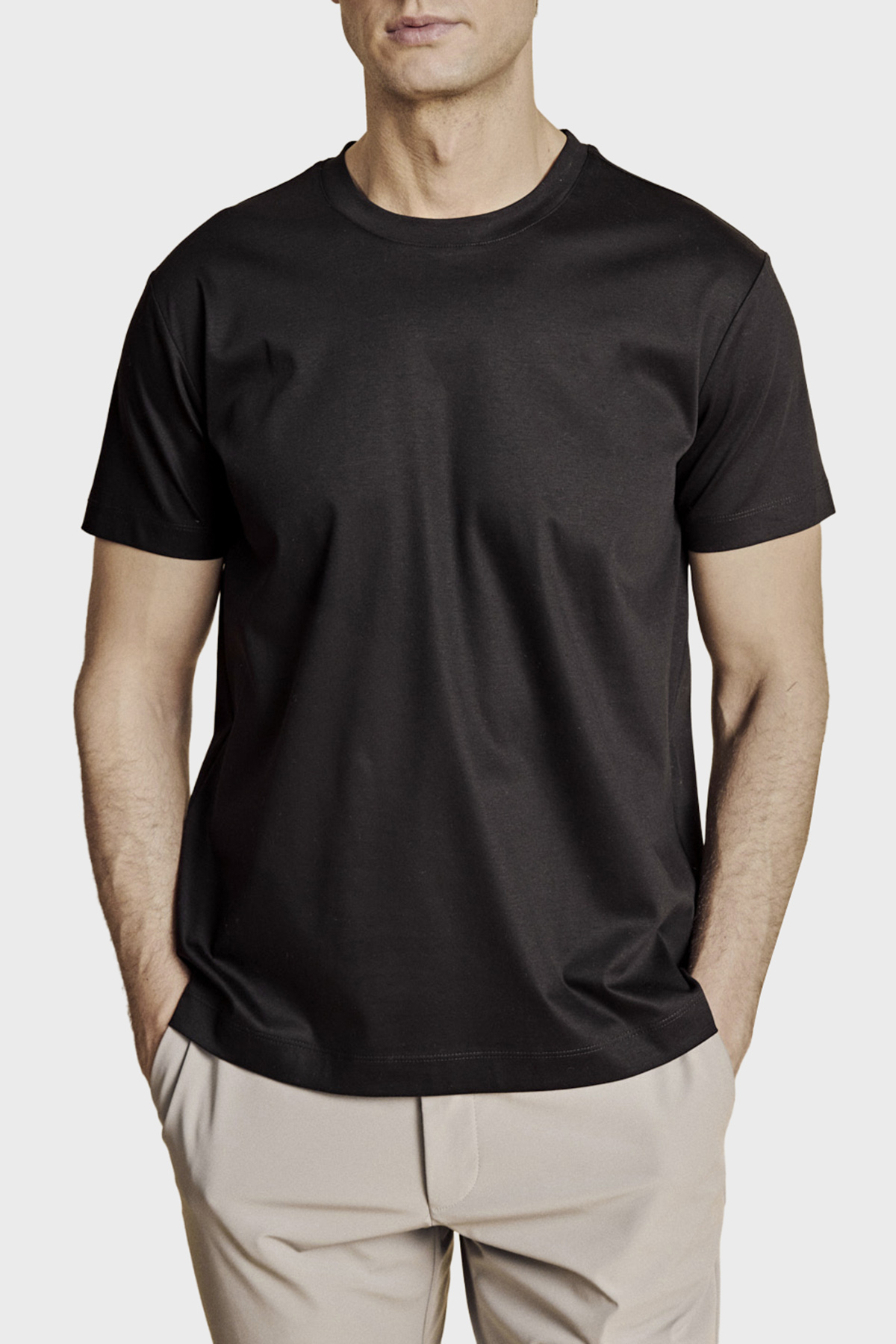 Brooks Brothers % 100 Pamuk Bisiklet Yaka T-shirt Erkek T Shirt BBSS26MTS008112 SİYAH