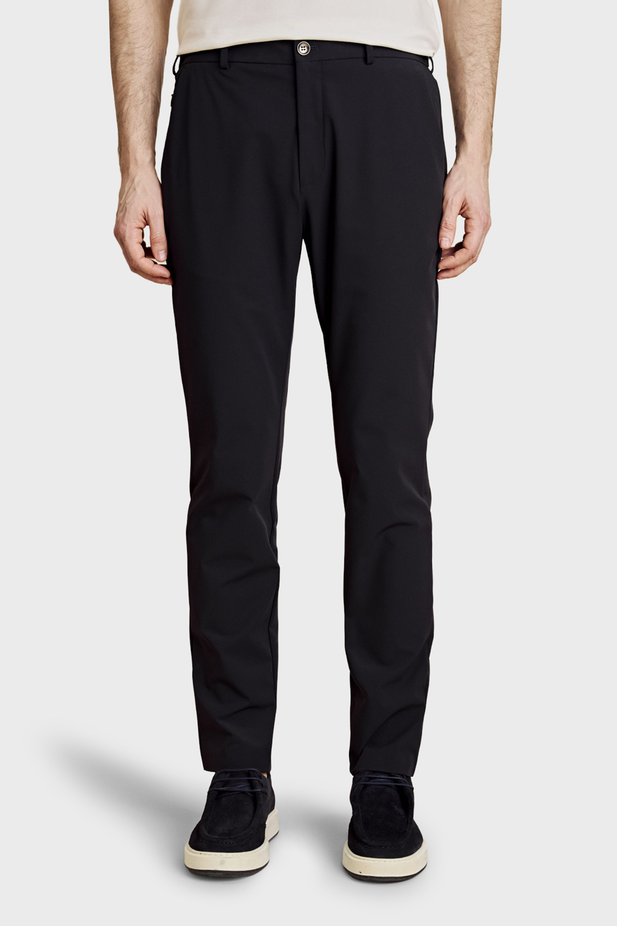 Brooks Brothers Slim Fit Normal Bel Dar Paça Jogger Erkek Pantolon BBSS26MPT011137 Lacivert