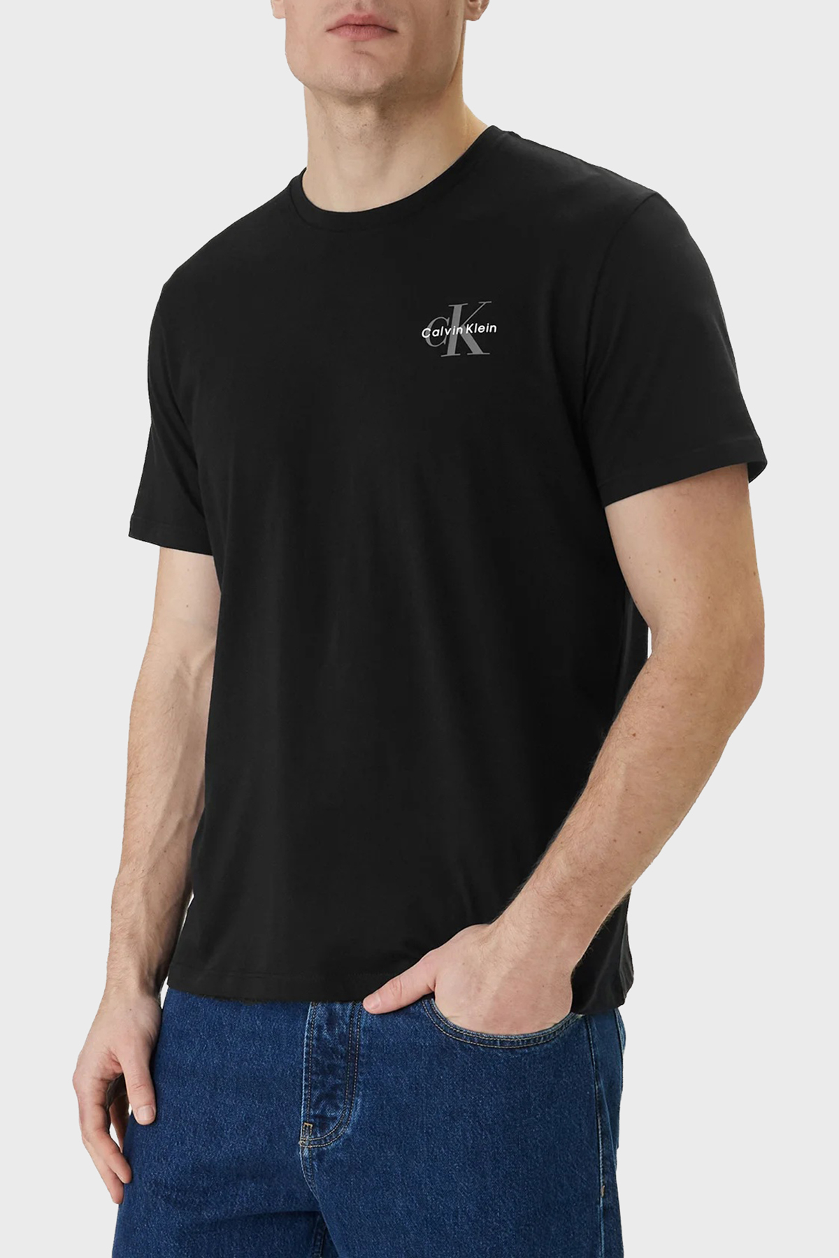 Calvin Klein % 100 Pamuk Regular Fit Bisiklet Yaka 2 Pack  LV04RF279G3GE Erkek T Shirt LV04RF279G 3GE SİYAH-BEYAZ