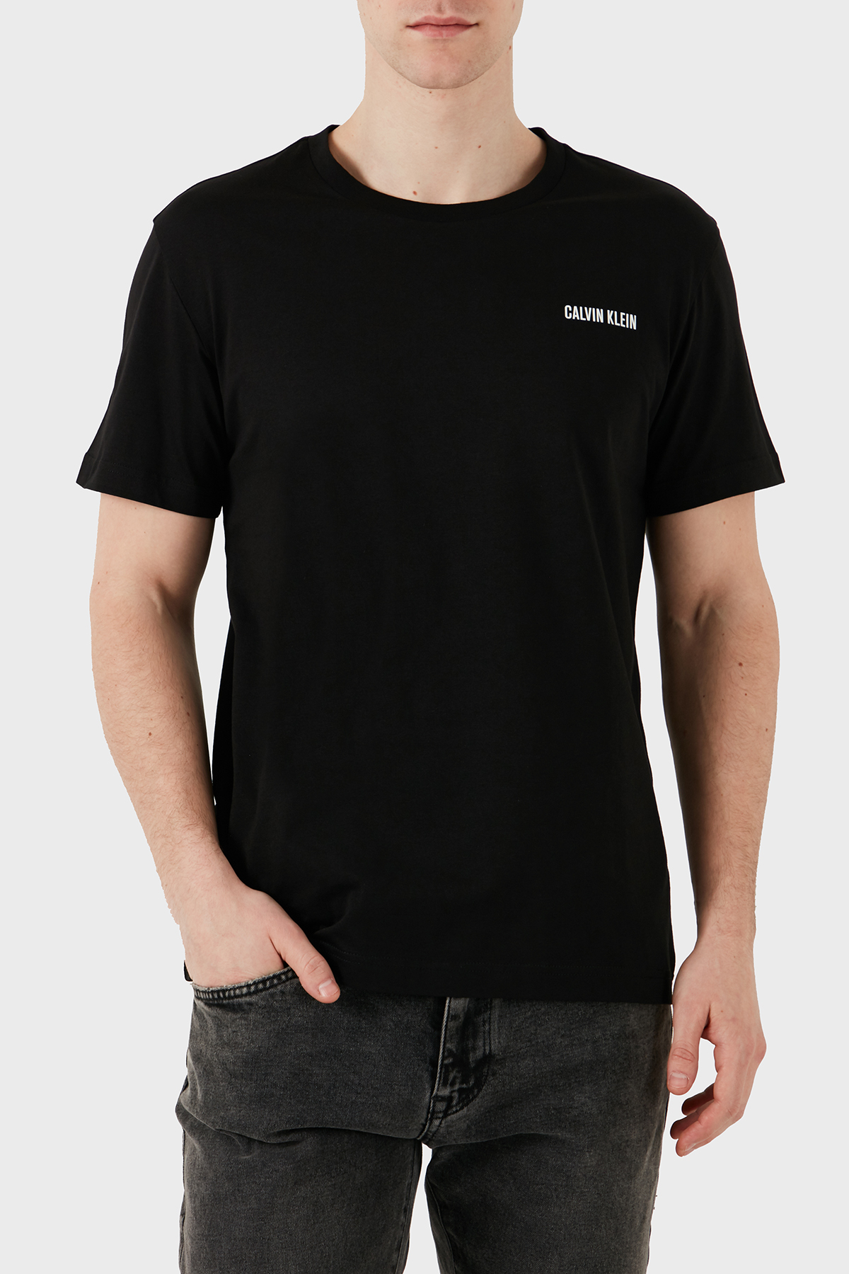 Calvin Klein % 100 Pamuk Regular Fit Bisiklet Yaka  KM0KM01146BEH Erkek T Shirt KM0KM01146 BEH SİYAH