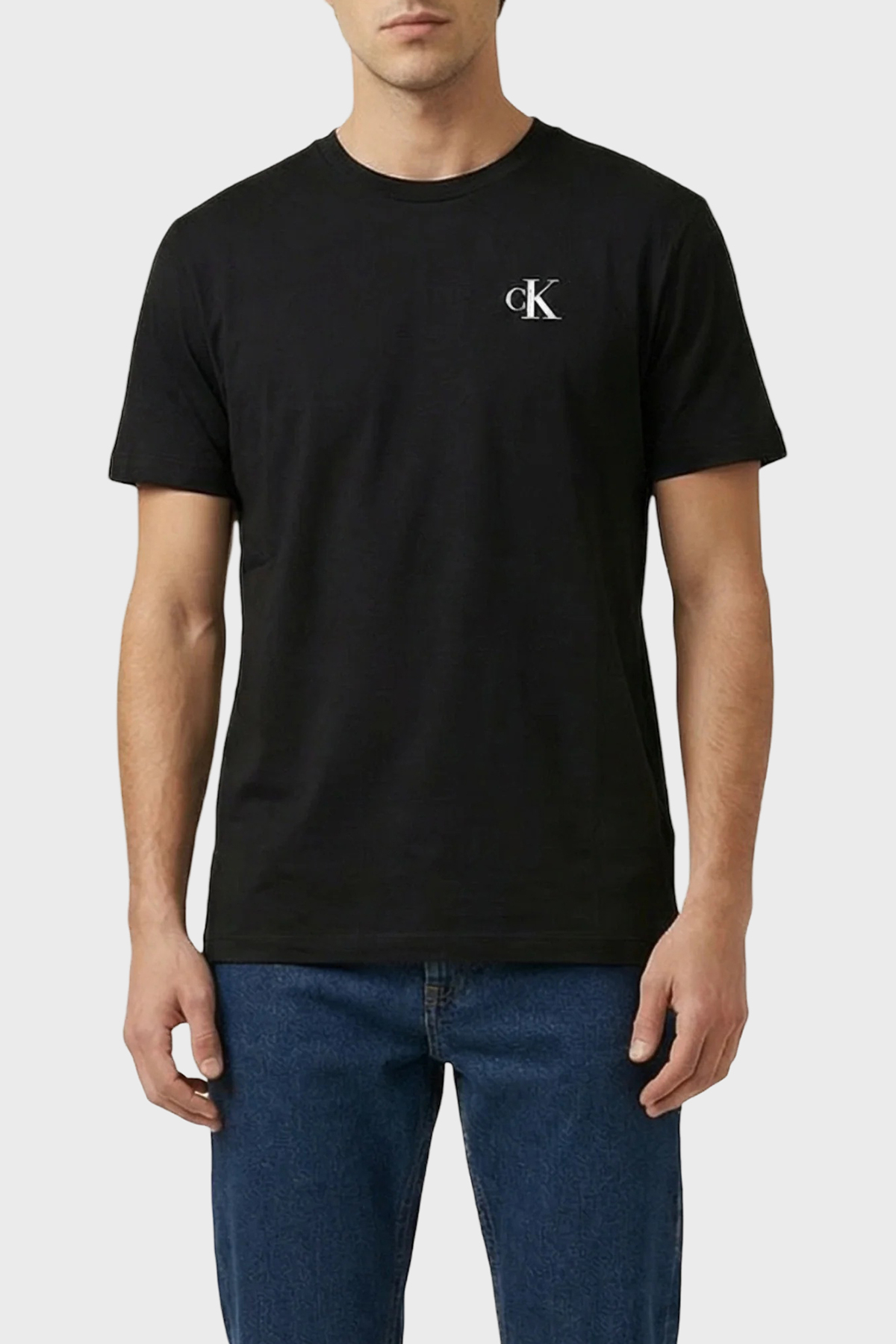 Calvin Klein % 100 Pamuk Regular Fit Logolu Bisiklet Yaka  LV14RF852GUB1 Erkek T Shirt LV14RF852G UB1 SİYAH