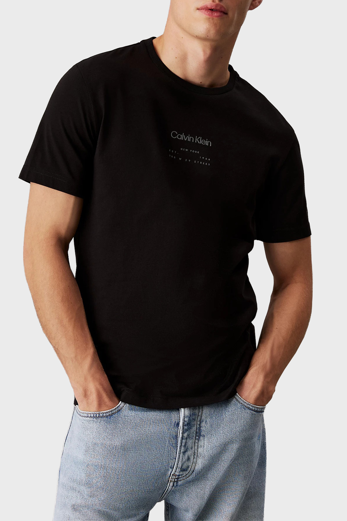 Calvin Klein Baskılı Pamuklu Regular Fit Bisiklet Yaka  K10K114172BEH Erkek T Shirt K10K114172 BEH SİYAH
