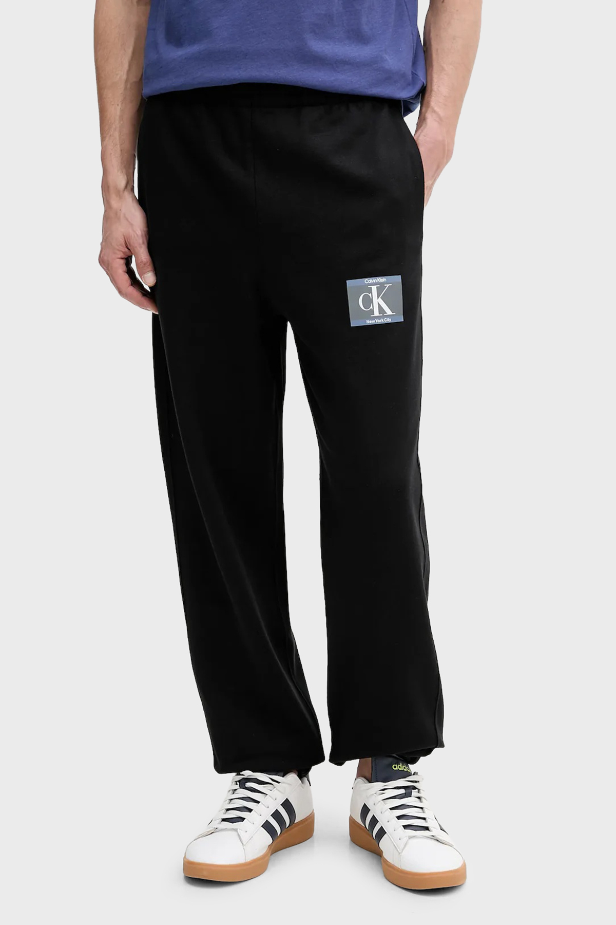 Calvin Klein Baskılı Pamuklu Regular Fit Yüksek Bel Jogger  LV04RC287G0UB1 Erkek Pantolon LV04RC287G UB1 SİYAH