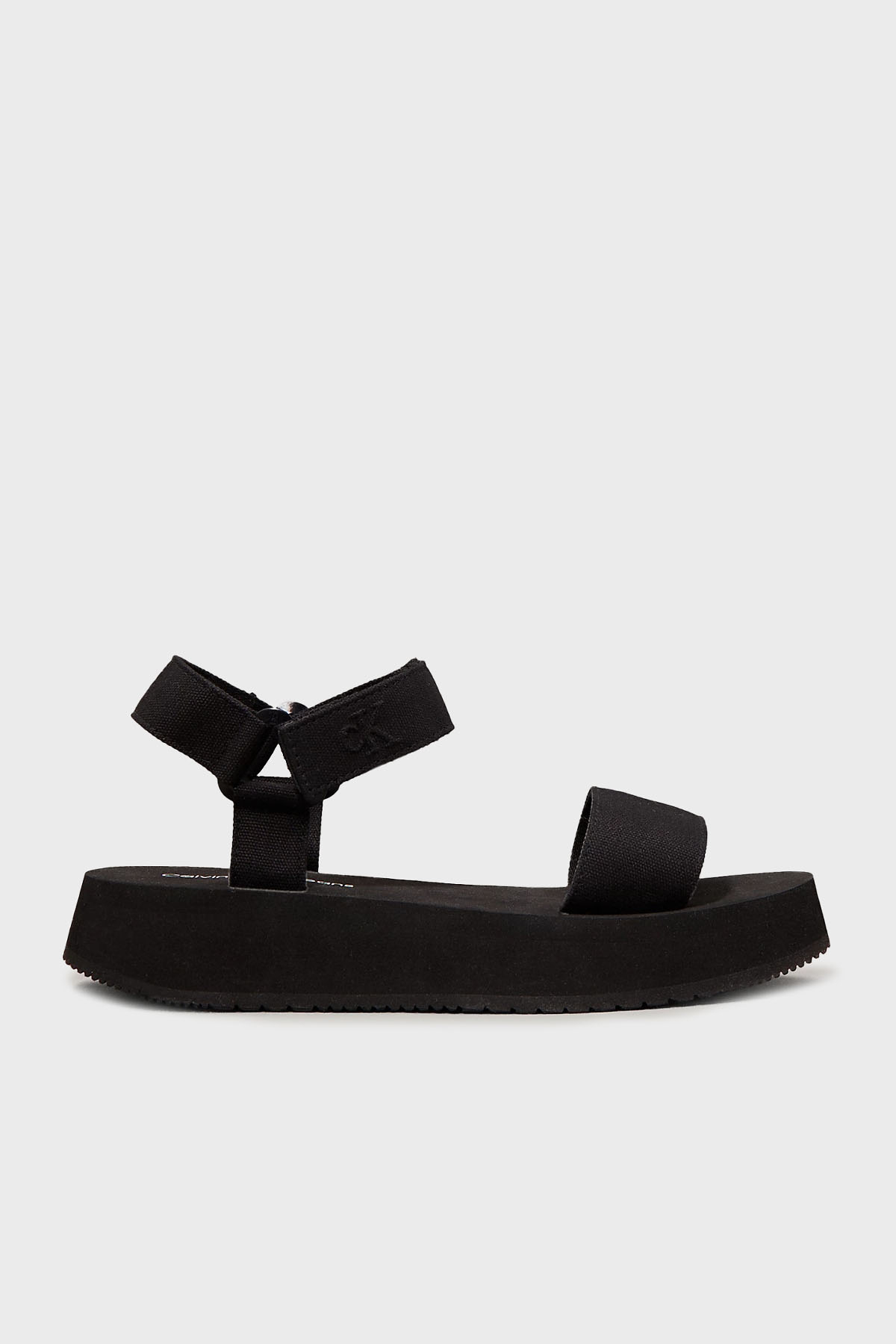 Calvin Klein Cırt Cırt Kayışlı Logolu  YW0YW016930GJ Kadın Sandalet YW0YW01693 0GJ SİYAH