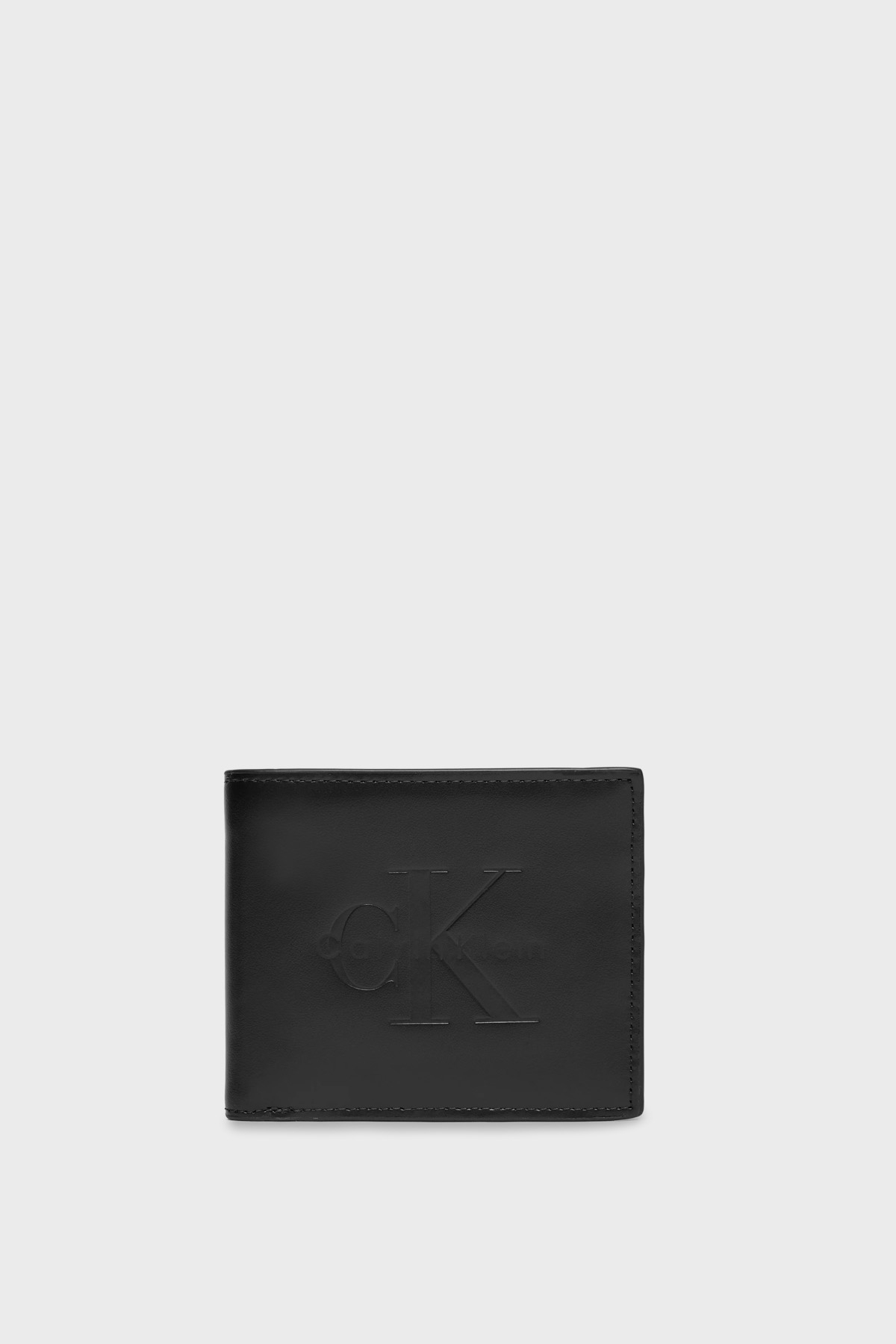 Calvin Klein Deri Logolu  LV04D1155GUB1 Erkek Cüzdan LV04D1155G UB1 SİYAH