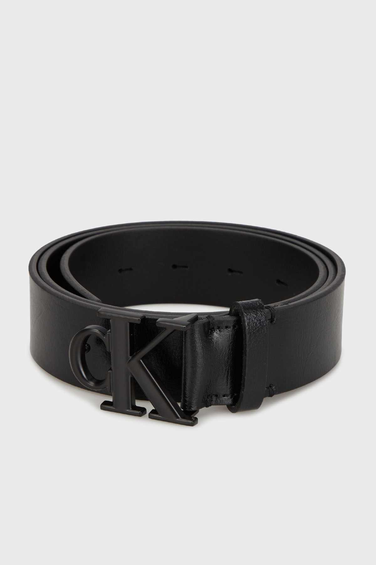 Calvin Klein Deri Logolu  LV04D7016GV8N Erkek Kemer LV04D7016G V8N SİYAH
