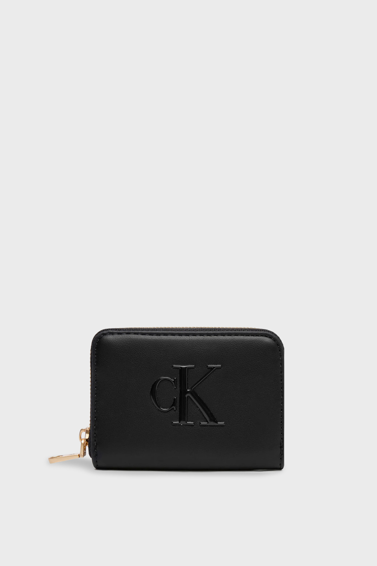 Calvin Klein Deri Logolu  LV04F1154GUB1 Kadın Cüzdan LV04F1154G UB1 SİYAH