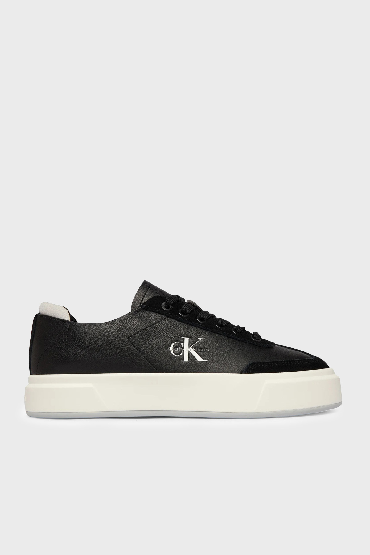 Calvin Klein Deri Logolu Sneaker  HW0HW0298401R Kadın Ayakkabı HW0HW02984 01R SİYAH