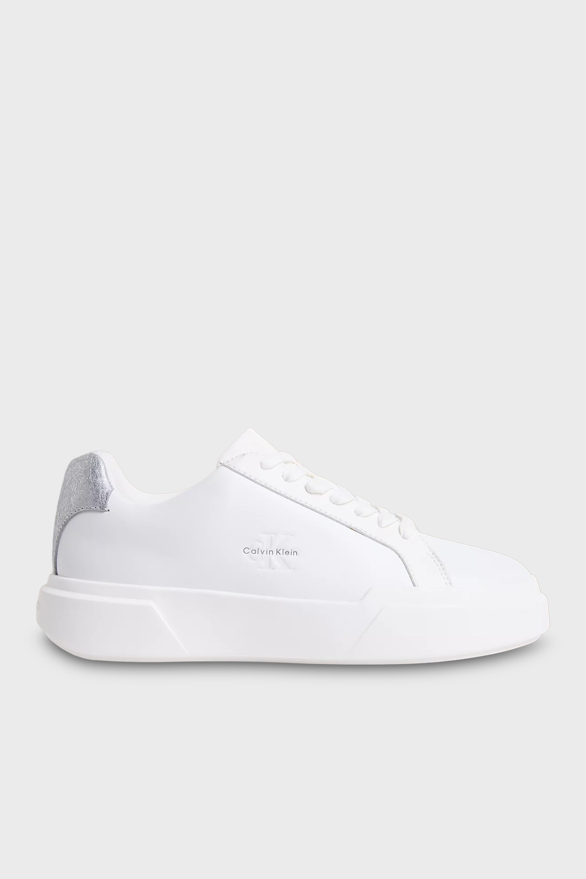 Calvin Klein Deri Logolu Sneaker  HW0HW0298805Y Kadın Ayakkabı HW0HW02988 05Y BEYAZ