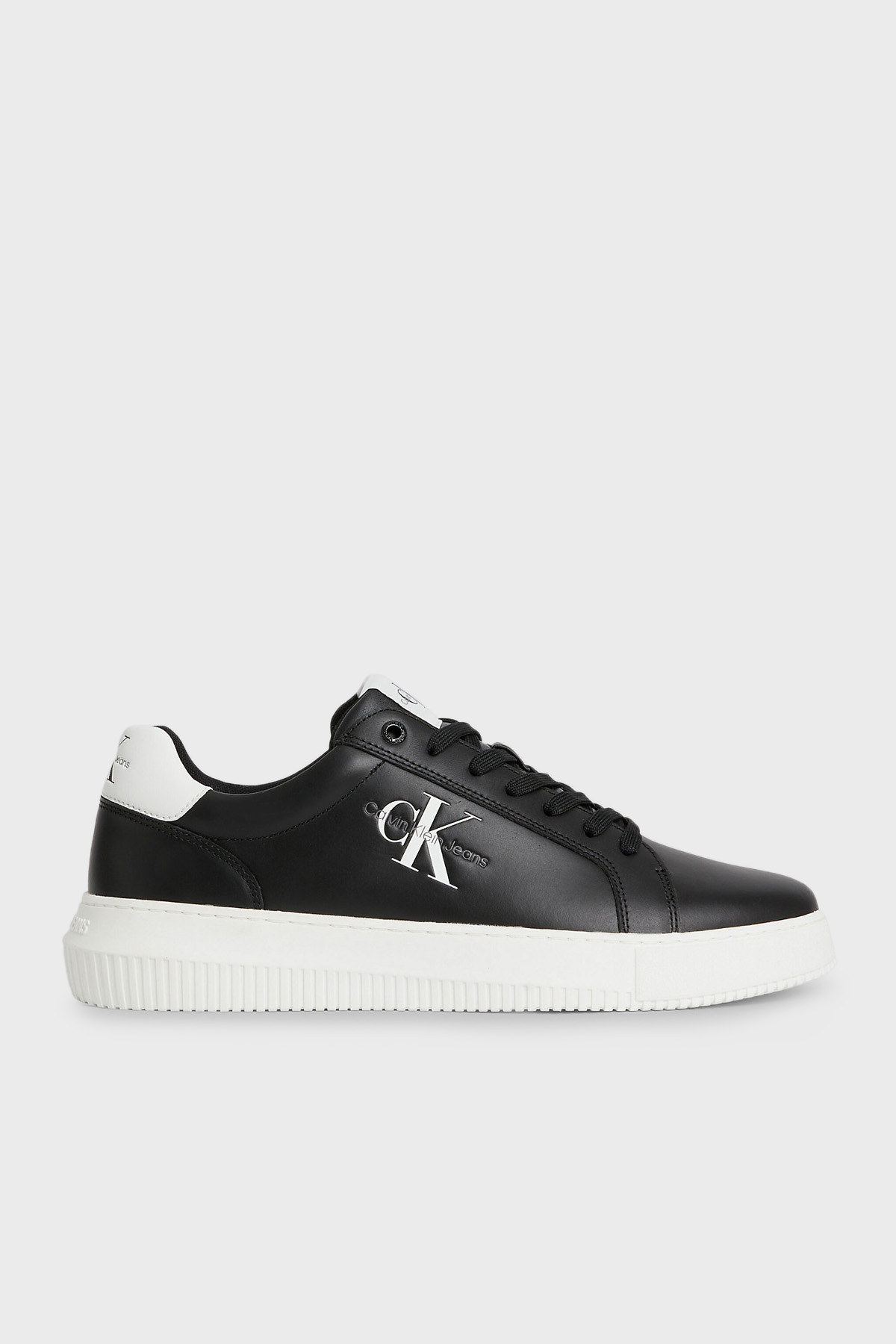 Calvin Klein Hakiki Deri  YM0YM006810GJ Erkek Ayakkabı YM0YM00681 0GJ SİYAH