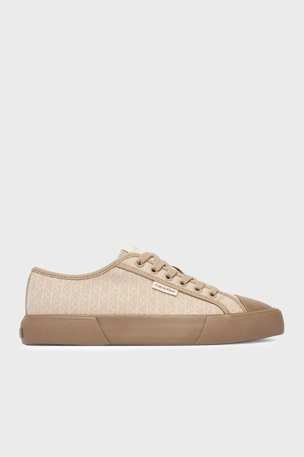 Calvin Klein Jakarlı Logolu Sneaker Kadın Ayakkabı HW0HW03142 A04 BEJ