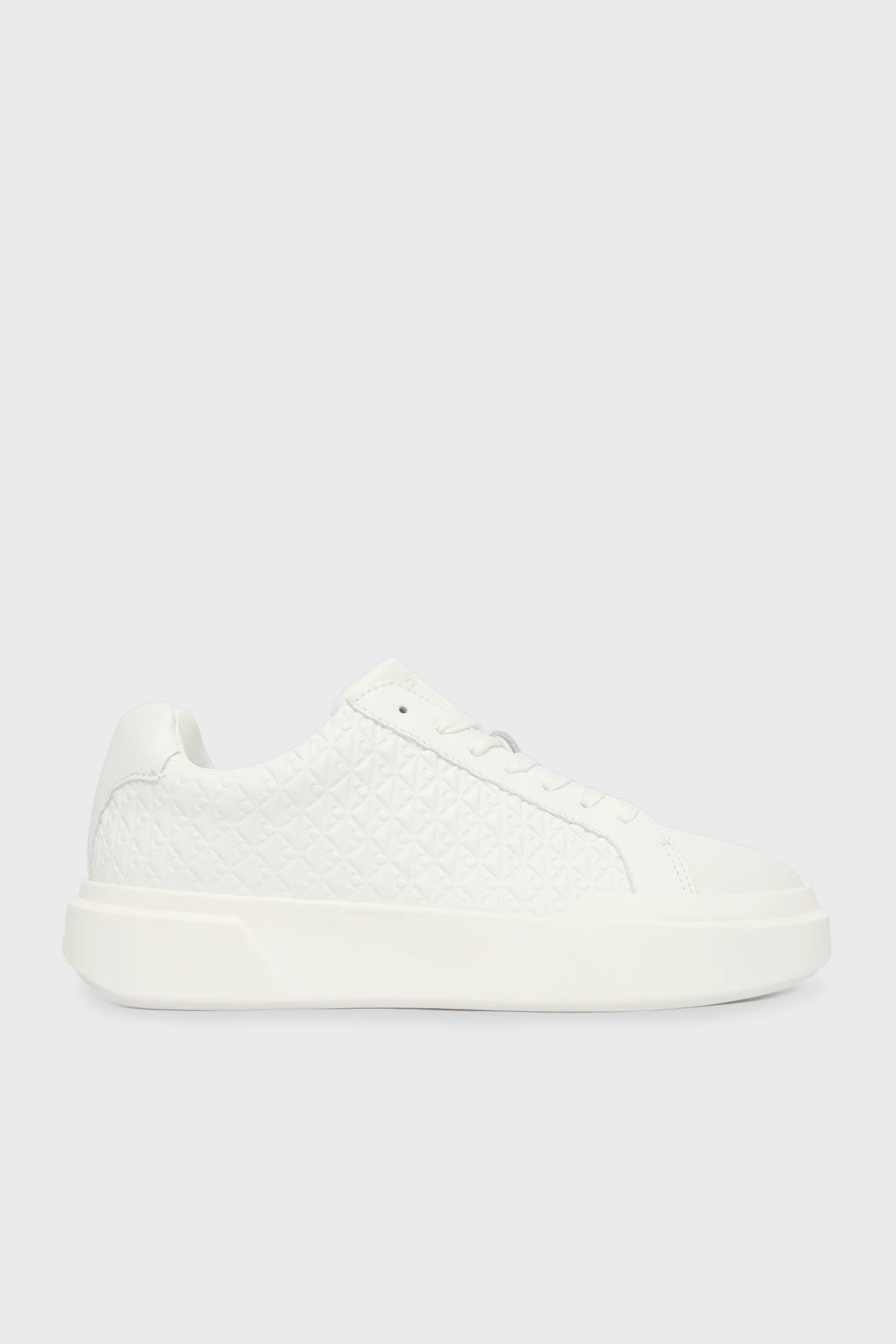 Calvin Klein Kabartma Logolu Sneaker  YW0YW020580LB Kadın Ayakkabı YW0YW02058 0LB BEYAZ