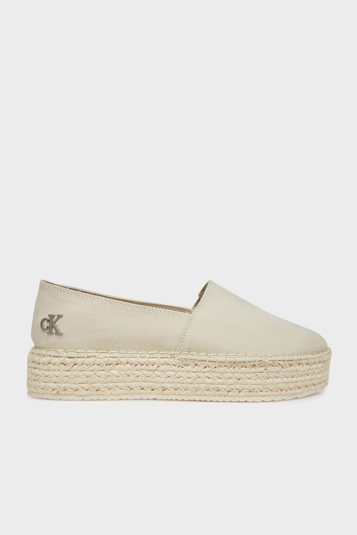 Calvin Klein Kalın Taban Kanvas  YW0YW01737AEO Kadın Espadril YW0YW01737 AEO BEJ