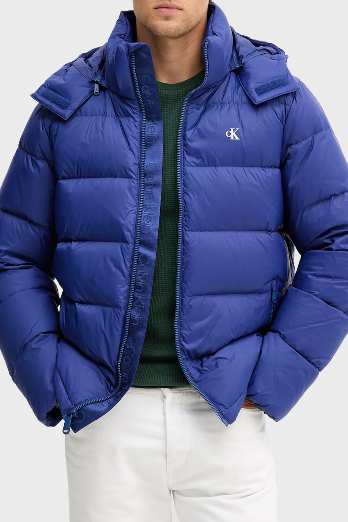 Calvin Klein Su İtici Regular Fit Çıkarılabilir Kapüşonlu  LV04RC518GIZ4 Erkek Mont LV04RC518G IZ4 MOR