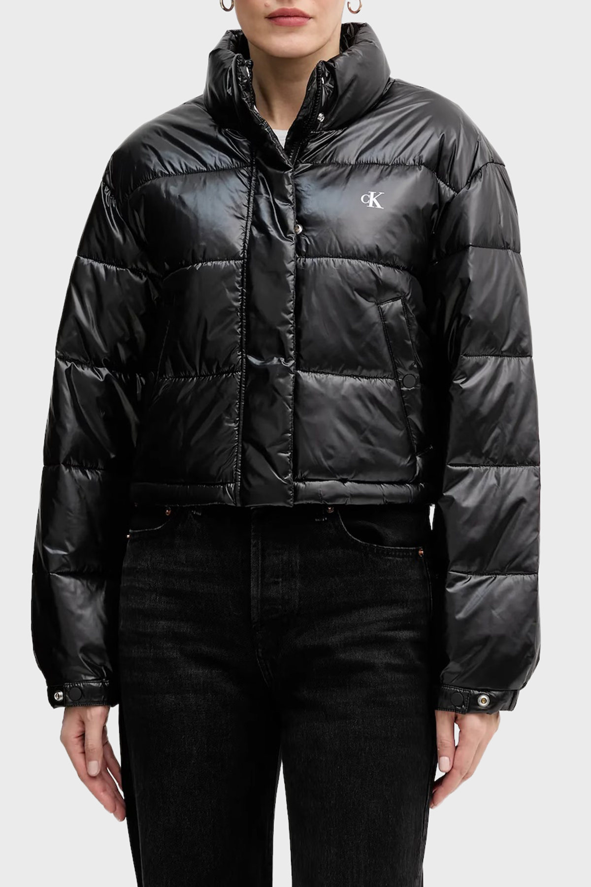 Calvin Klein Kapitoneli Regular Fit Dik Yaka Şişme  LV047D504GUB1 Kadın Mont LV047D504G UB1 SİYAH