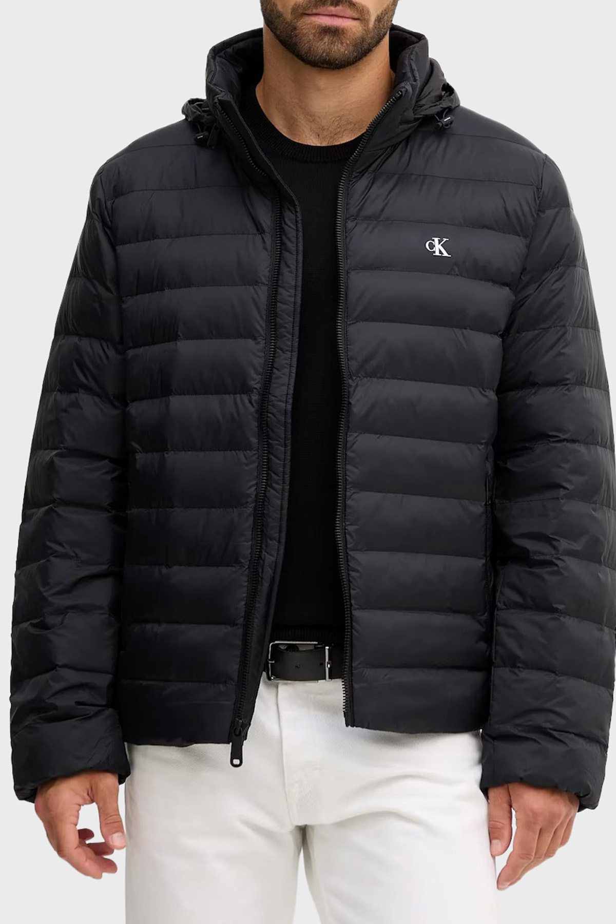 Calvin Klein Kapitoneli Regular Fit Gizlenebilir Kapüşonlu   LV04RC511GUB1 Erkek Mont LV04RC511G UB1 SİYAH