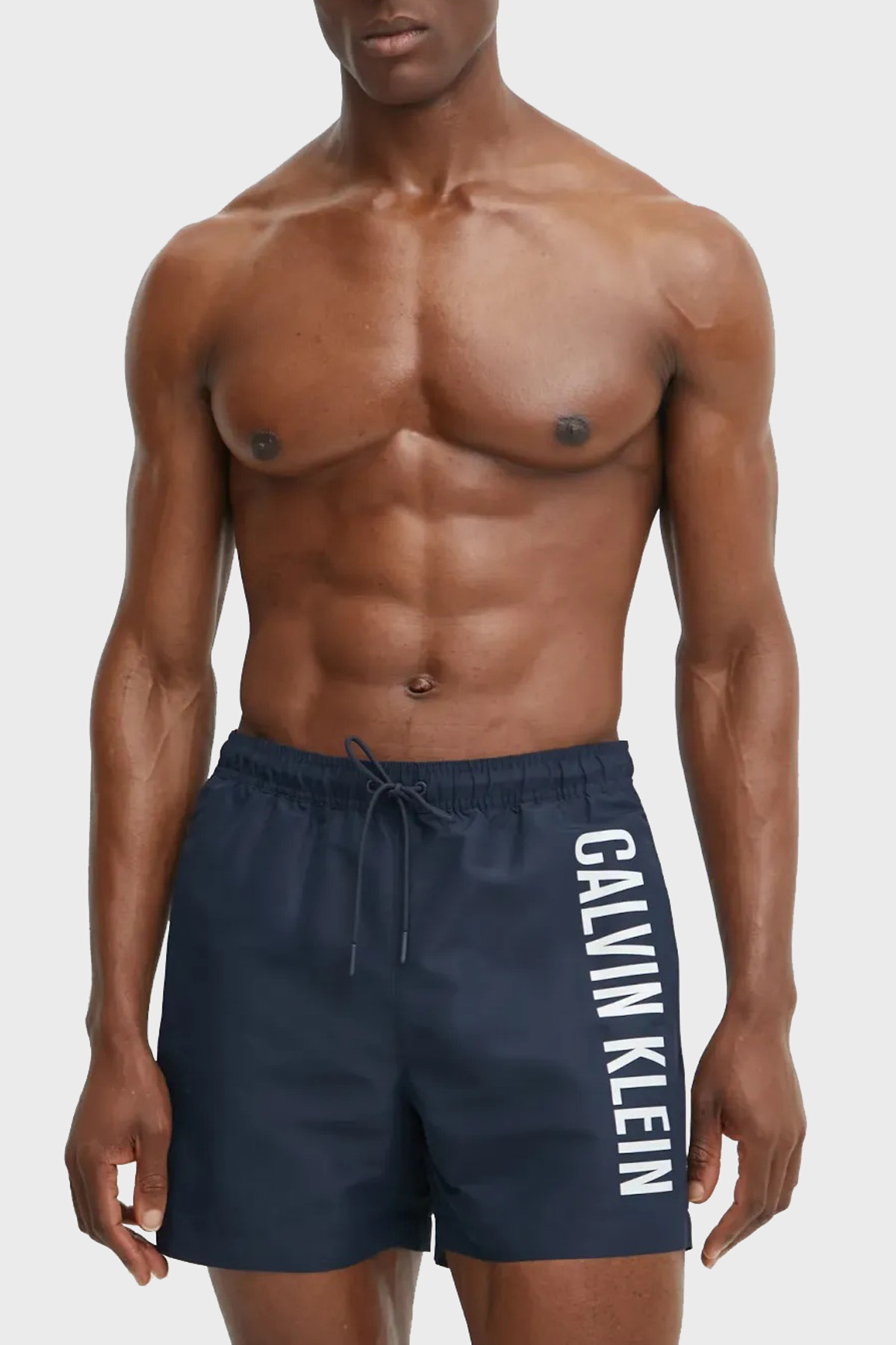 Calvin Klein Logo Baskılı Regular Fit Lastikli Bel  KM0KM01092CEF Erkek Mayo Short KM0KM01092 CEF LACİVERT