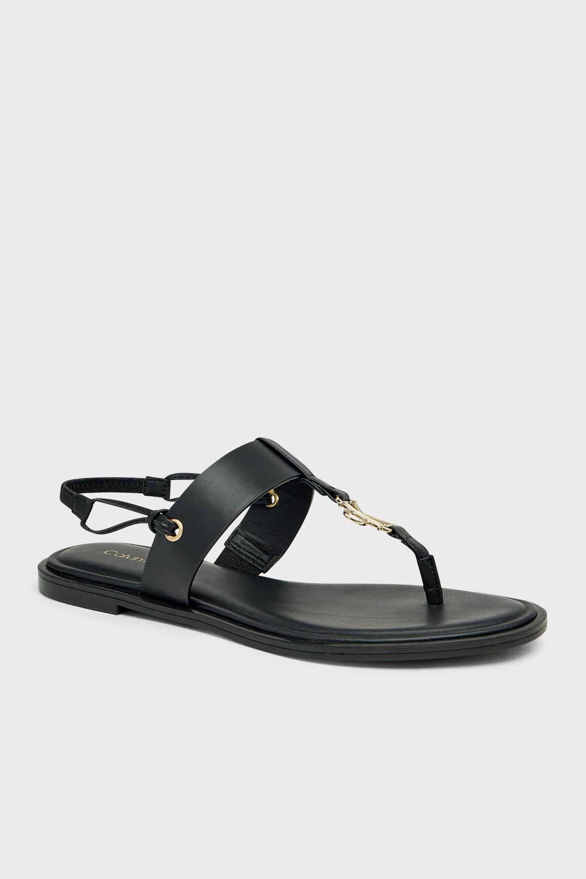 Calvin Klein Logo Detaylı  Parmak Arası  HW0HW029260GJ Kadın Sandalet HW0HW02926 0GJ SİYAH