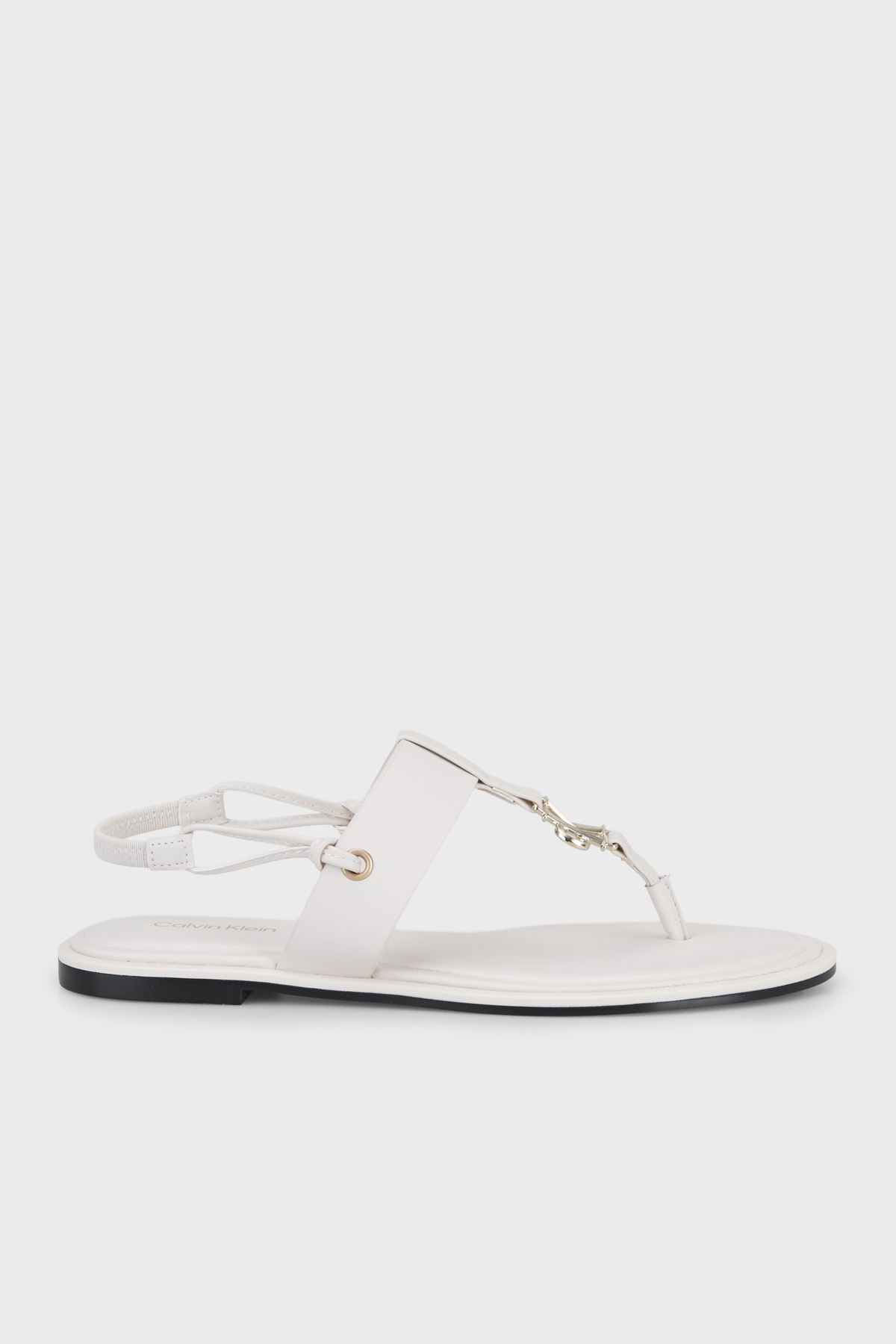 Calvin Klein Logo Detaylı Parmak Arası  HW0HW02926PGA Kadın Sandalet HW0HW02926 PGA BEJ