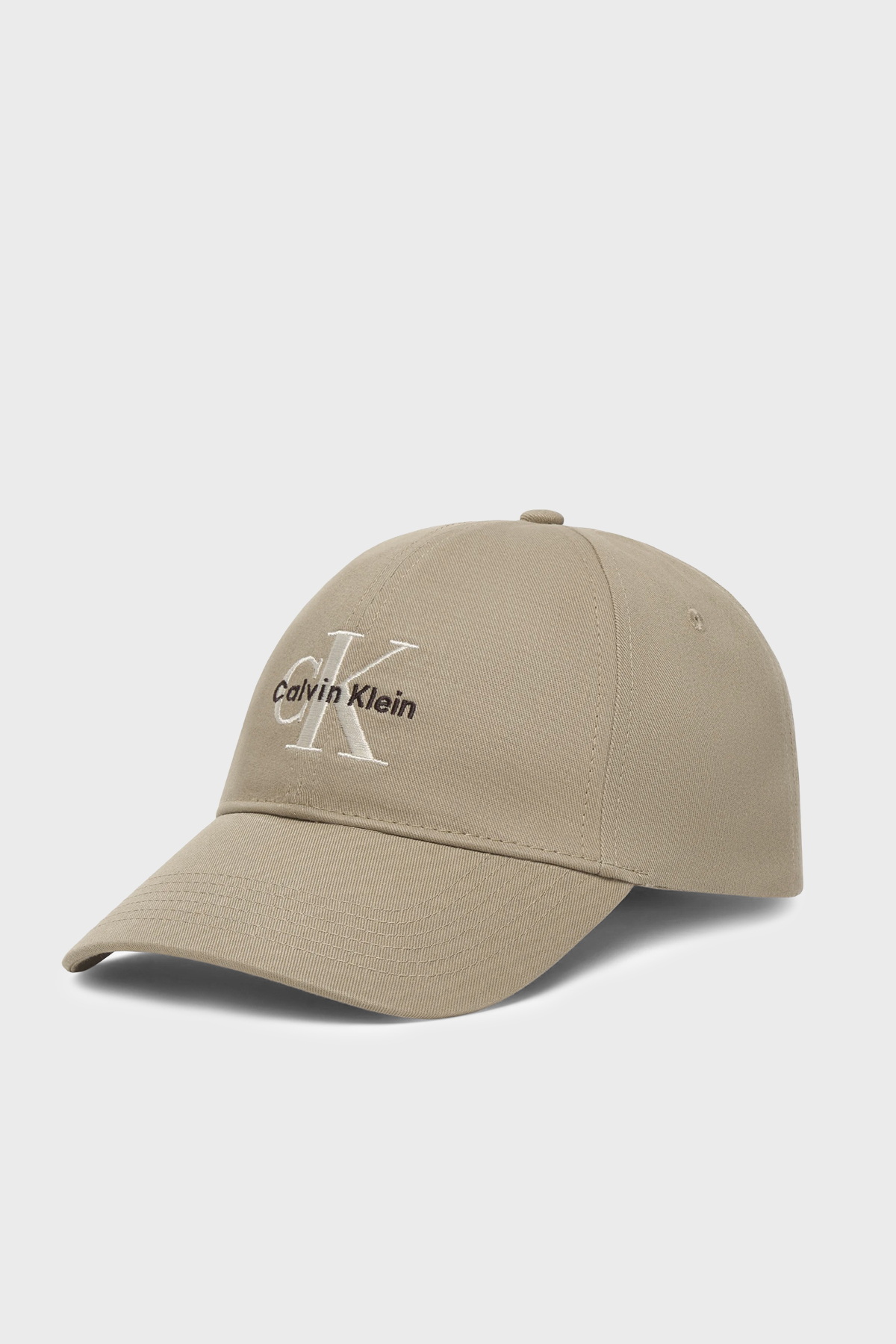 Calvin Klein Logo İşlemeli % 100 Pamuk  LV04G5004GPBF Erkek Şapka LV04G5004G PBF TOPRAK