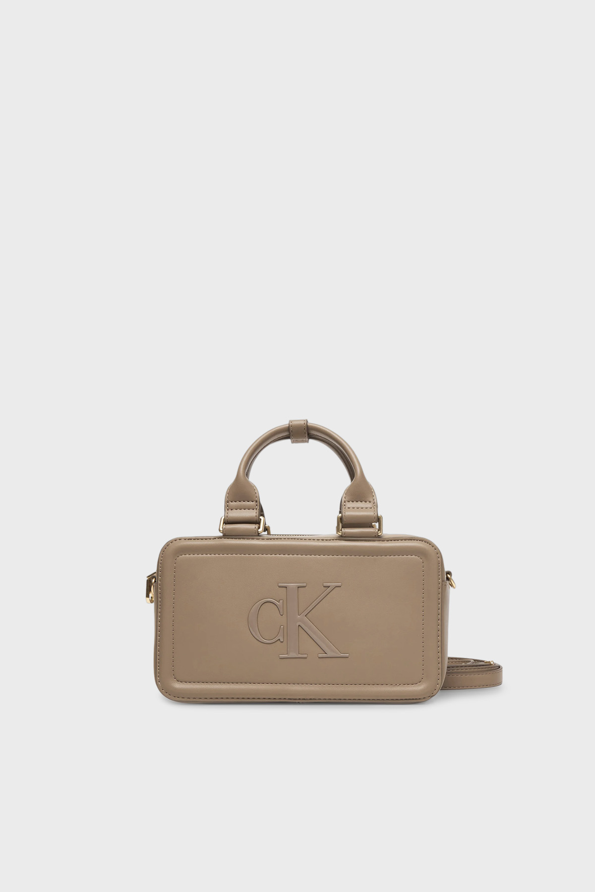 Calvin Klein Logolu Ayarlanabilir Askılı  LV04F3411GVFU Kadın Çanta LV04F3411G VFU TOPRAK