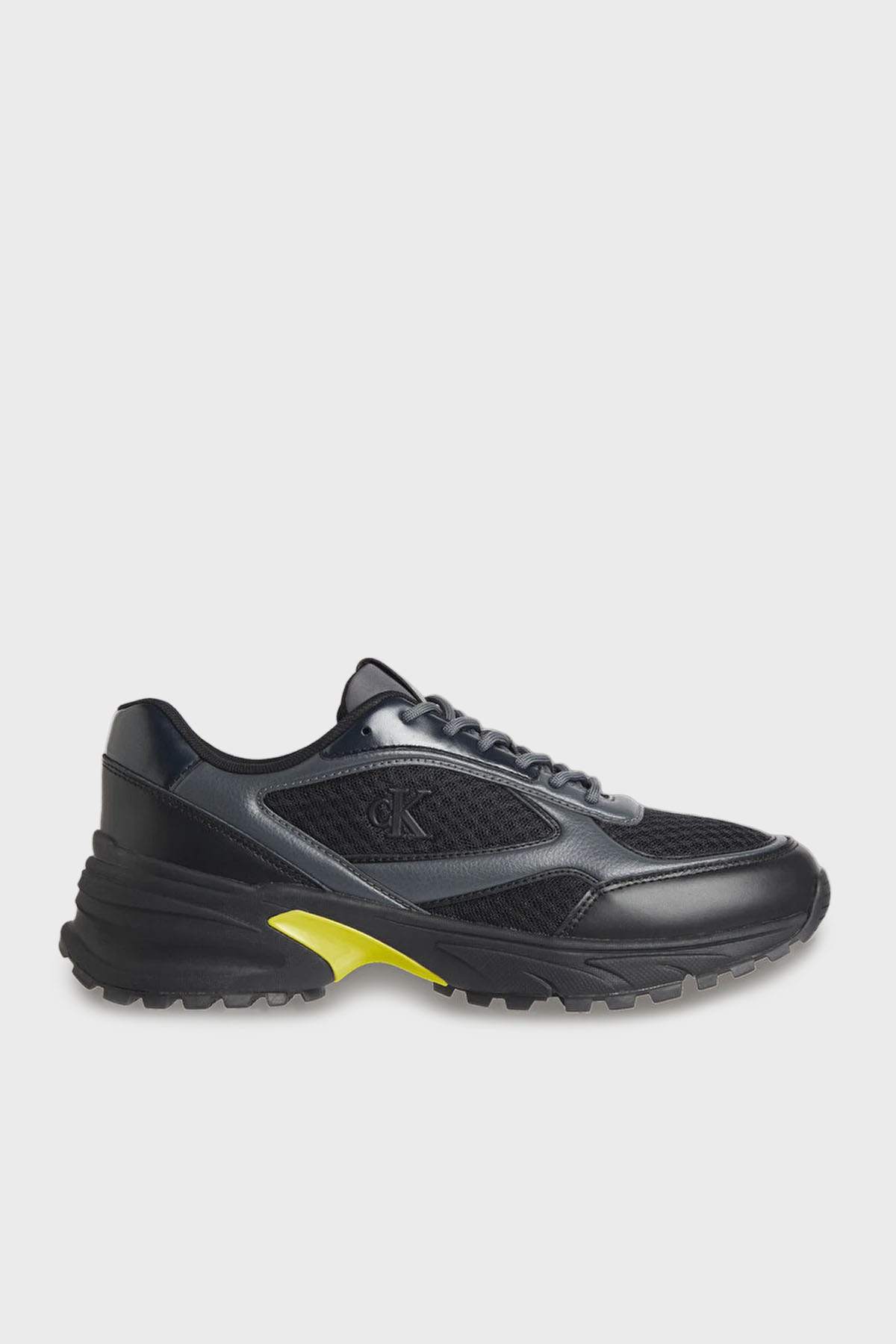 Calvin Klein Logolu Bağcıklı Sneaker  YM0YM0145101O Erkek Ayakkabı YM0YM01451 01O SİYAH