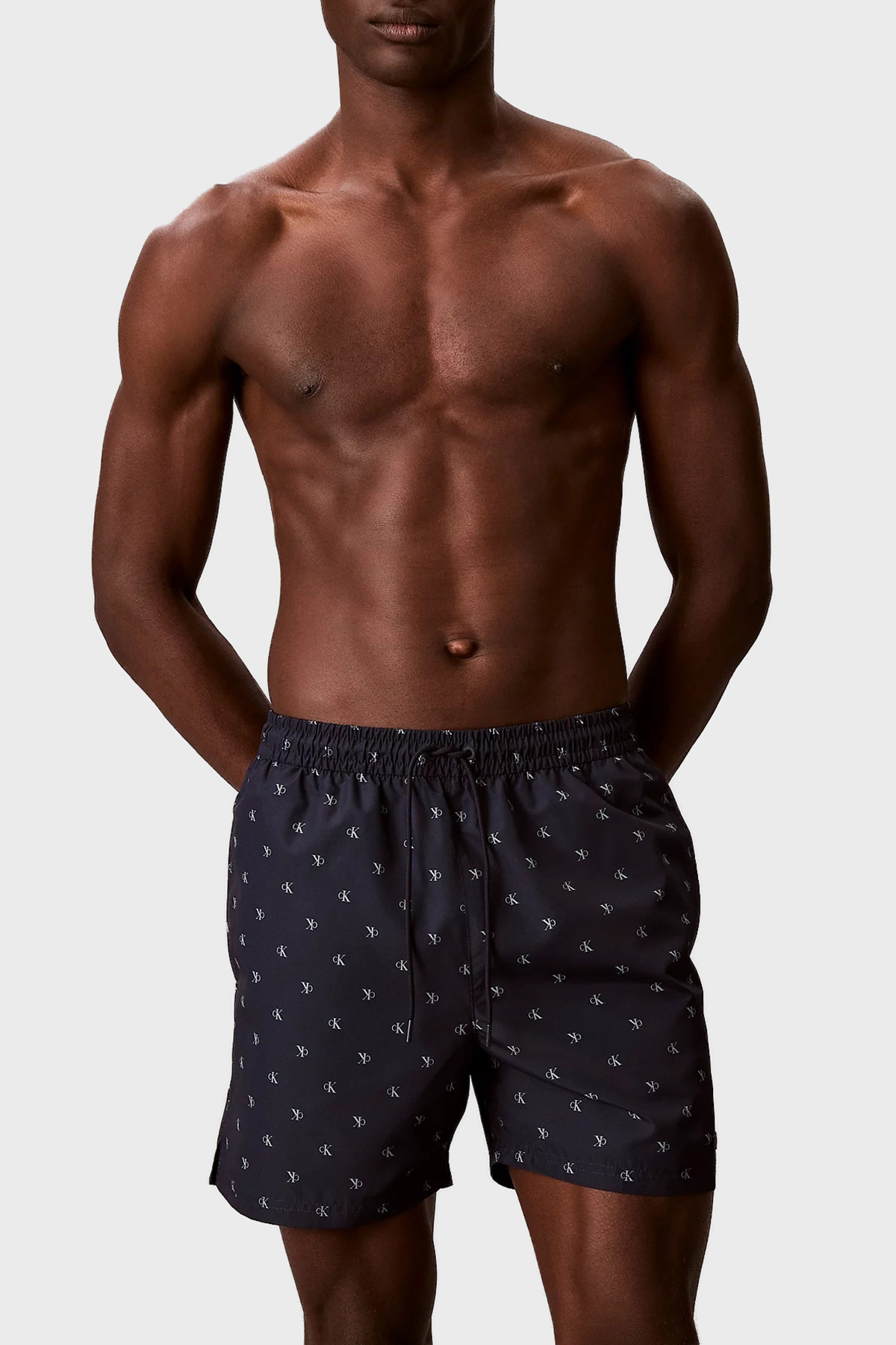 Calvin Klein Logolu Bağlamalı  V00N610272QR Erkek Mayo Short LV00N61027 2QR LACİVERT