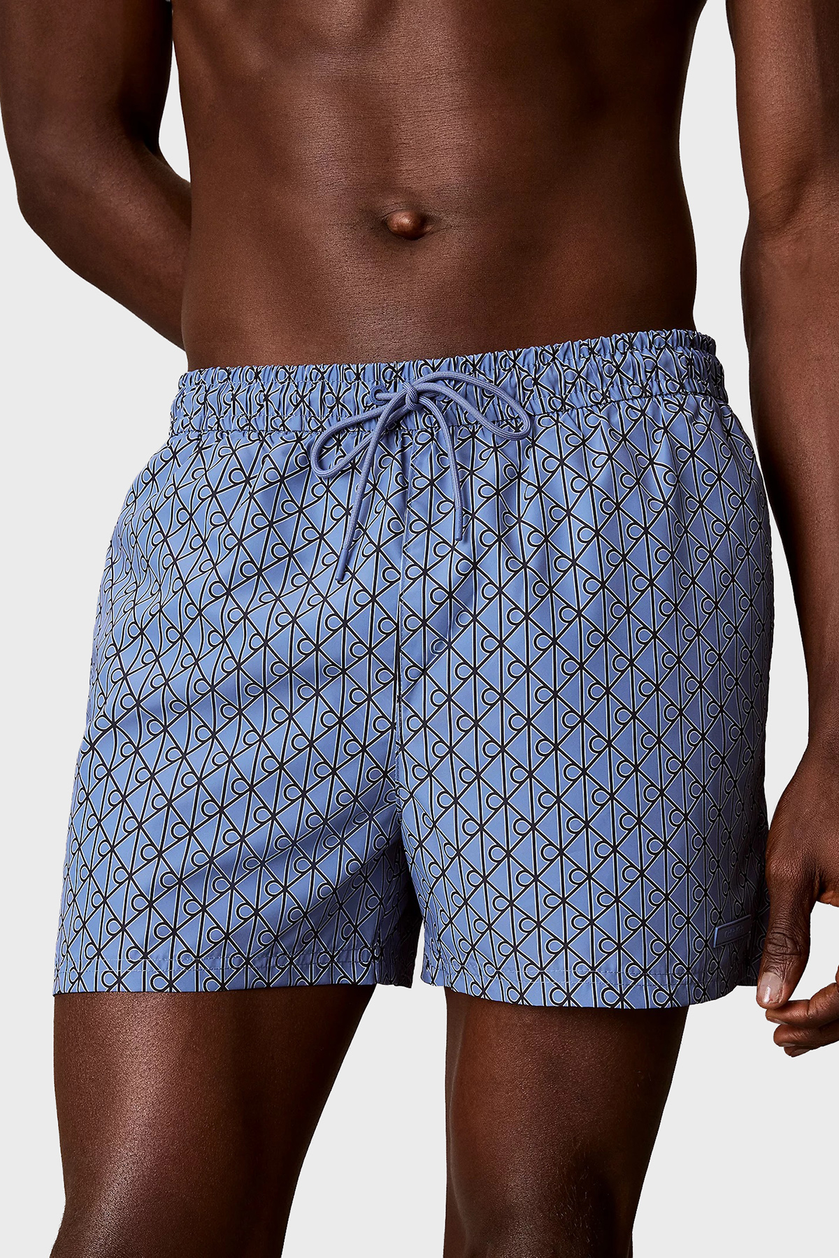 Calvin Klein Logolu Belden Bağlamalı  LV00N6102832W Erkek Mayo Short LV00N61028 32W MAVİ