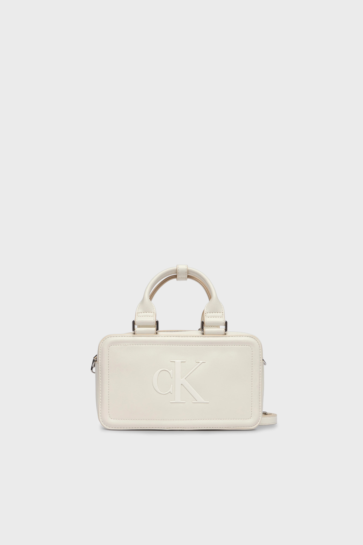 Calvin Klein Logolu Çıkarılabilir Askılı  LV04F3411GFUP Kadın Çanta LV04F3411G FUP EKRU