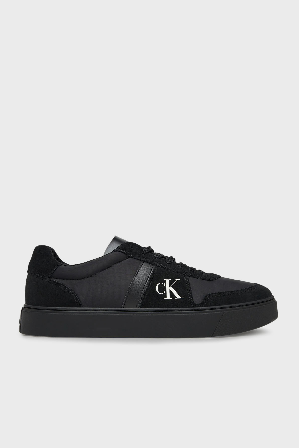 Calvin Klein Logolu Deri Bağcıklı Sneaker   YM0YM013950GJ Erkek Ayakkabı YM0YM01395 0GJ SİYAH