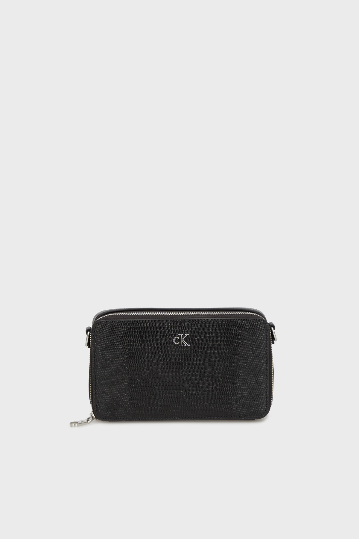 Calvin Klein Logolu Deri Çıkarılabilir Zincir Askılı Portföy  LV04F1071GUB1 Kadın Cüzdan LV04F1071G UB1 SİYAH