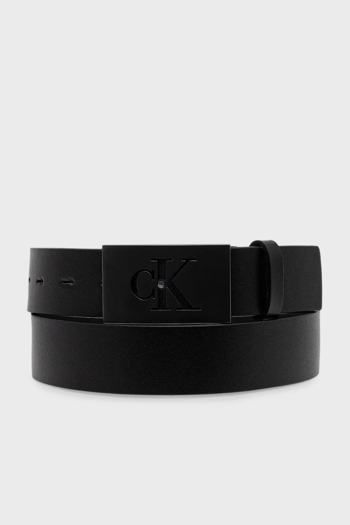 Calvin Klein Logolu Deri  LV04D7043GV8N Erkek Kemer LV04D7043G V8N SİYAH