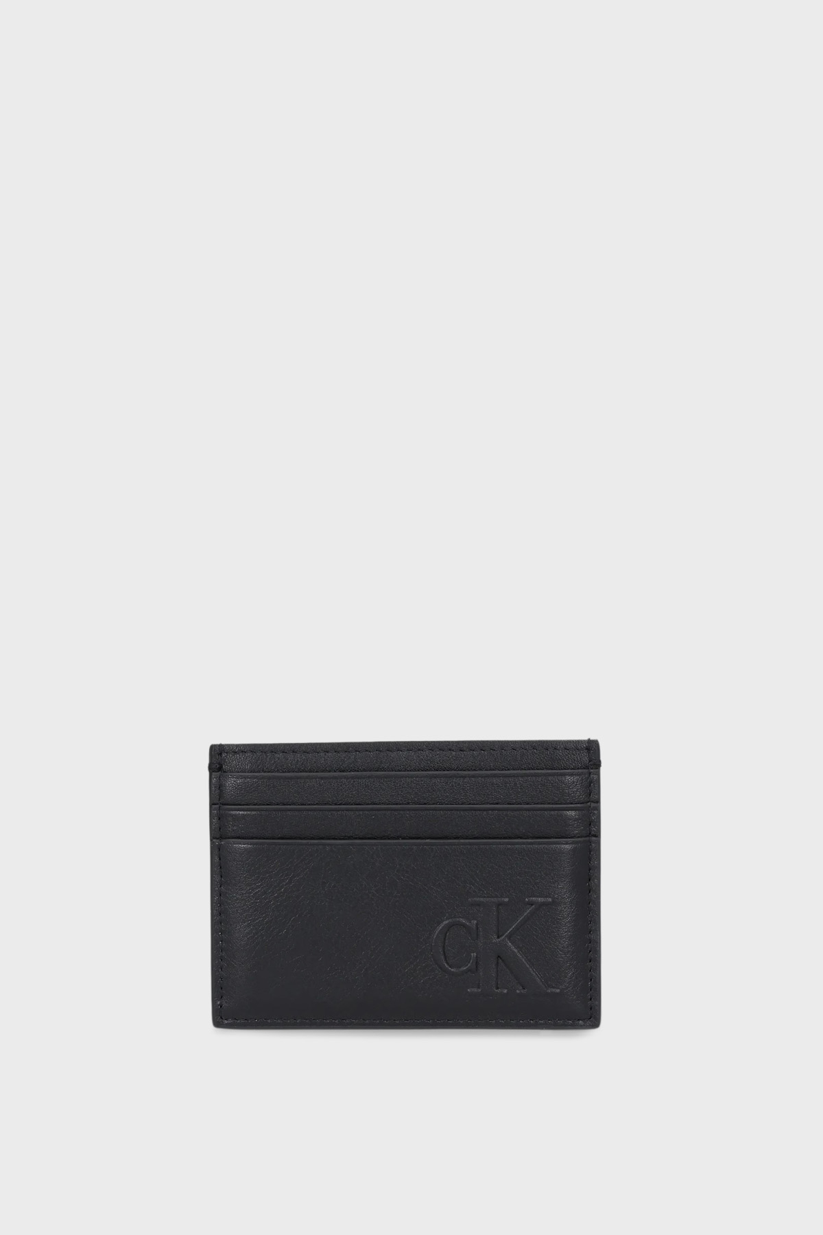 Calvin Klein Logolu Deri  LV04G1070GUB1 Erkek Kartlık LV04G1070G UB1 SİYAH