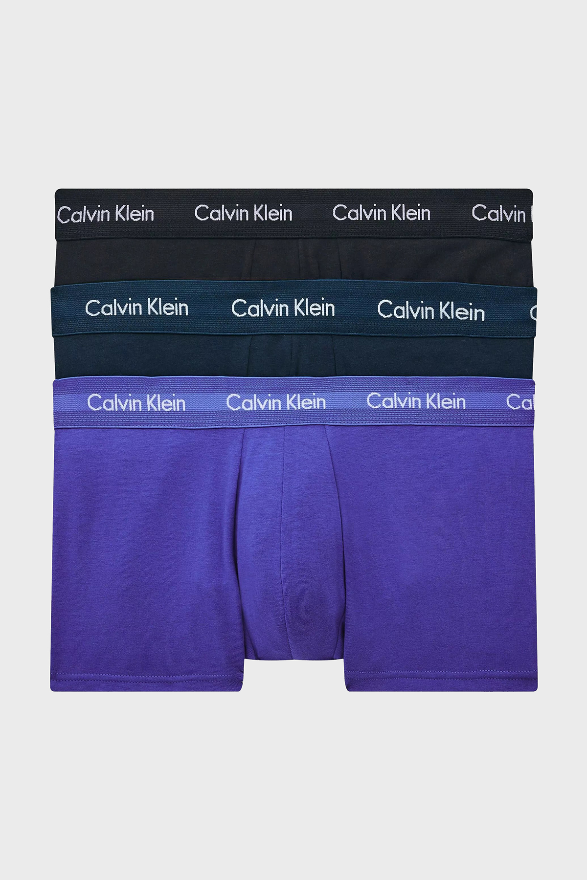 Calvin Klein Logolu Elastik Bel Bantlı Pamuklu 3 Pack Erkek Boxer 0000U2664G 4KU MAVİ