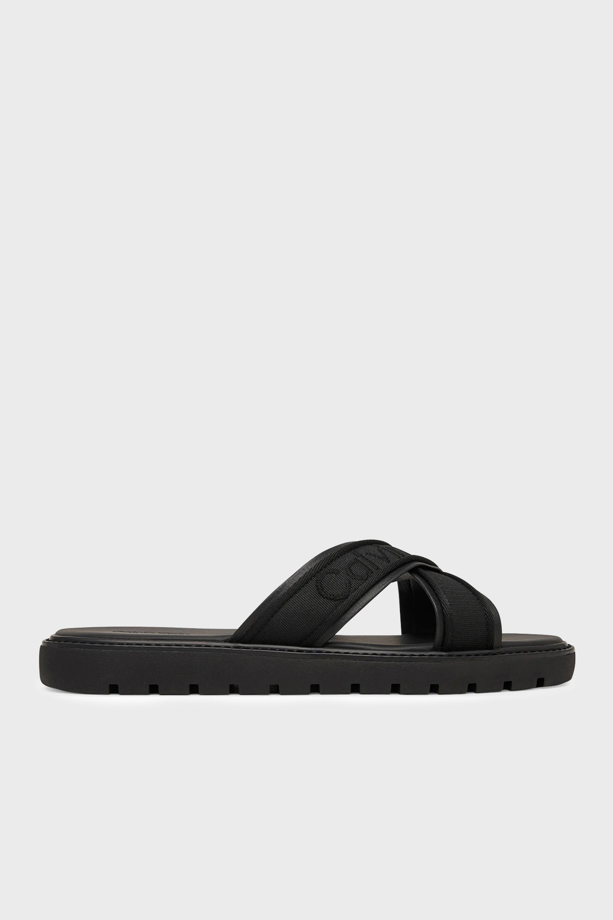 Calvin Klein Logolu  HM0HM021010GJ Erkek Terlik HM0HM02101 0GJ SİYAH