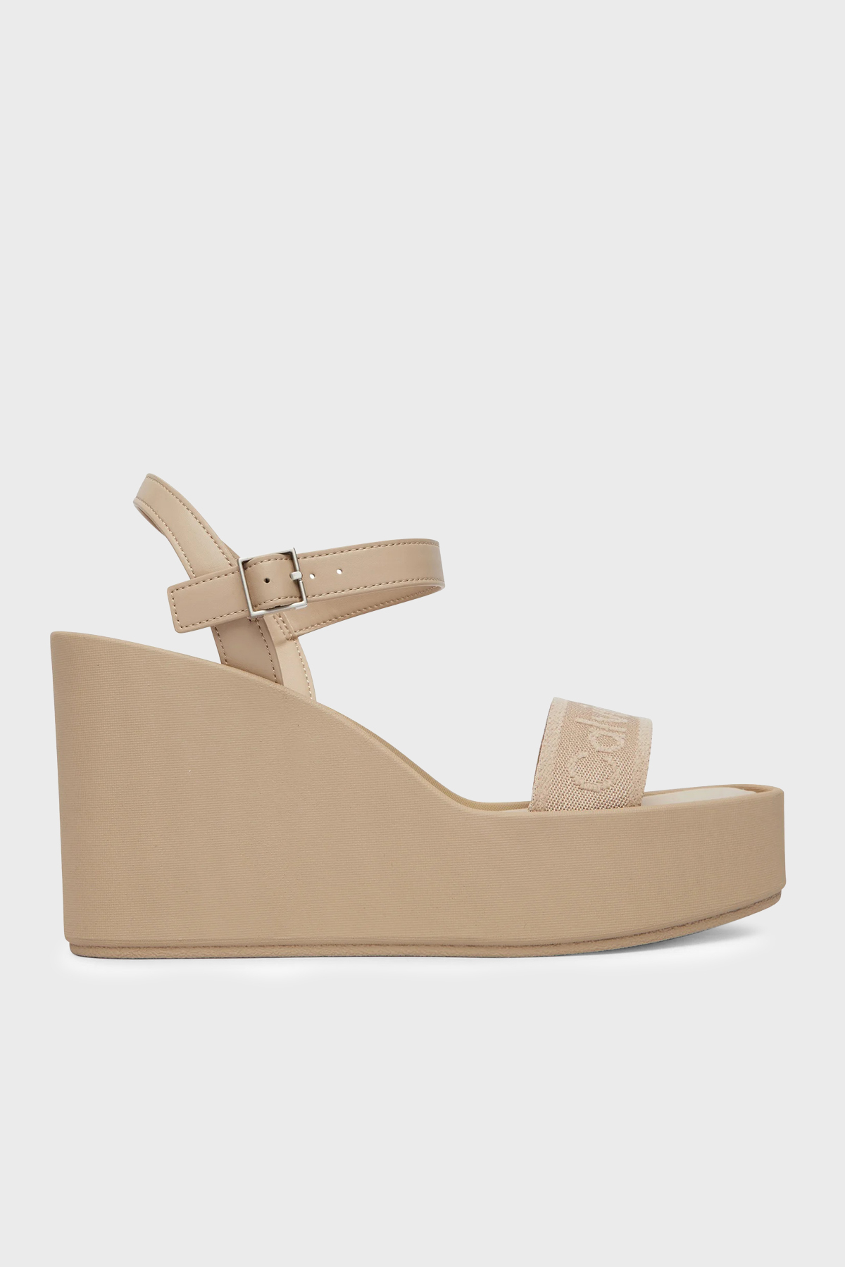 Calvin Klein Logolu  HW0HW02882PDT Kadın Sandalet HW0HW02882 PDT GRİ