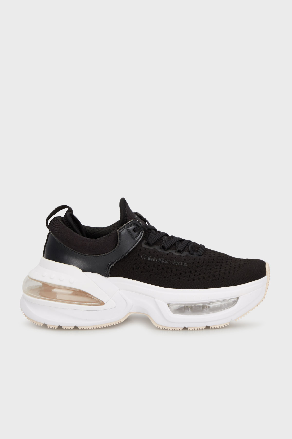 Calvin Klein Logolu Kalın Tabanlı Sneaker  YW0YW014860GN Kadın Ayakkabı YW0YW01486 0GN SİYAH