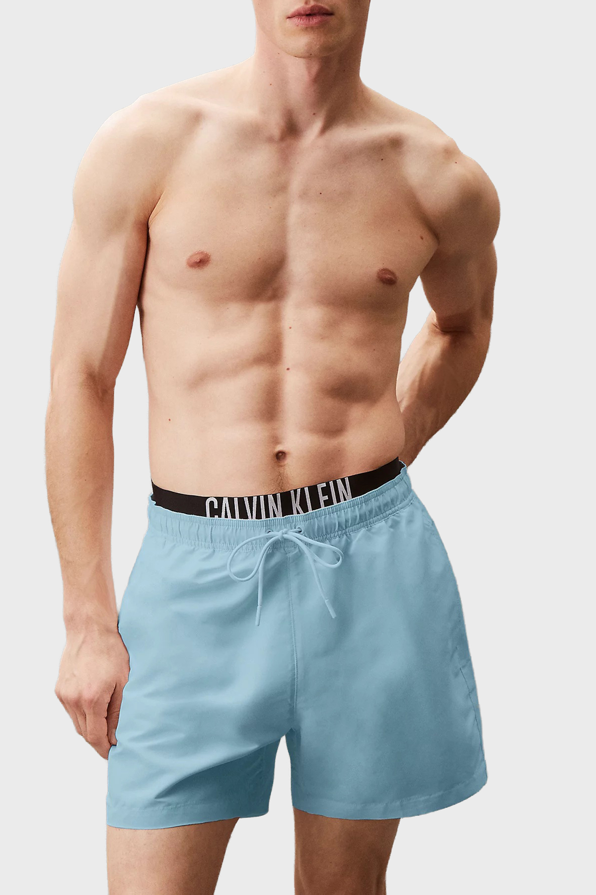 Calvin Klein Logolu  LV00N61015CW1 Erkek Mayo Short LV00N61015 CW1 MAVİ
